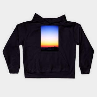 Godrevy Lighthouse, Cornwall, Cornish Sunset Kids Hoodie